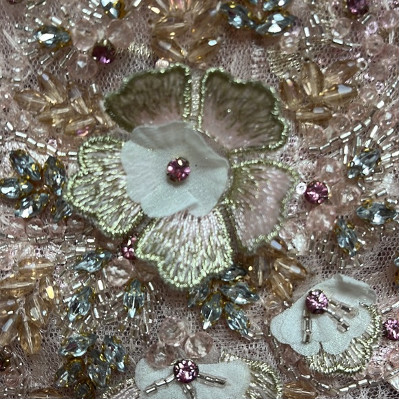 Mac Duggal Tea Length Lace & Floral Dress - Picture 7 of 7